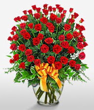 Görsel vazo içerisinde 101 adet gül  çiçekçiler Bursa online çiçek gönderme sipariş 