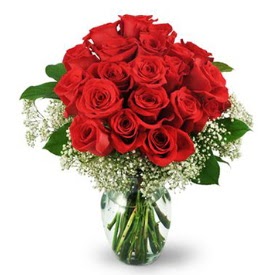 25 adet kırmızı gül cam vazoda  Bursada çiçekçi osmangazi çiçek , çiçekçi , çiçekçilik 