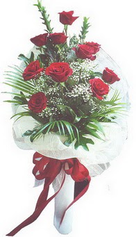  çiçekçi Bursa nilüfer hediye çiçek yolla  10 adet kirmizi gülden buket tanzimi özel anlara