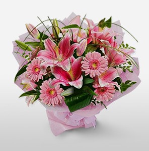 1 dal kazablanka ve kır çiçek görsel buketi  Bursa osmangazi internetten çiçek satışı 