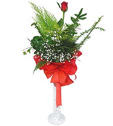  Bursa osmangazi online çiçekçi , çiçek siparişi  Cam vazoda masum tek gül