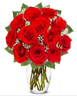 12 adet vazoda kıpkırmızı gül  çiçekçiler Bursa online çiçek gönderme sipariş 